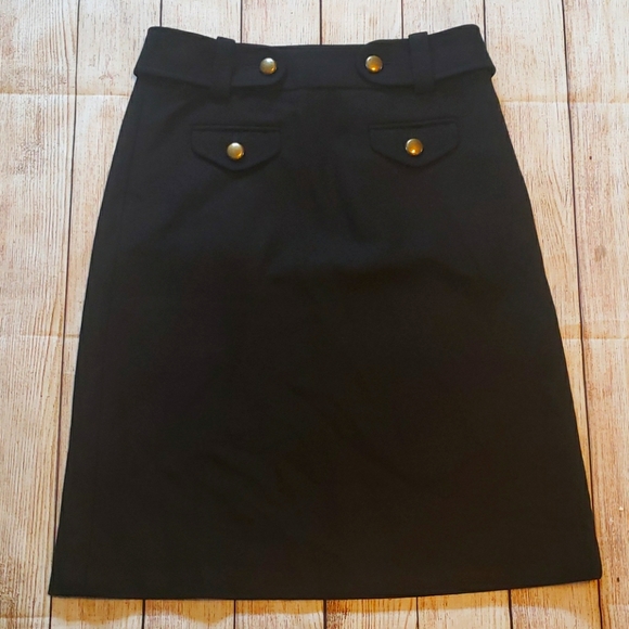 J. Crew Dresses & Skirts - J. Crew Wool Blend Black Skirt, Size 0, NWT
